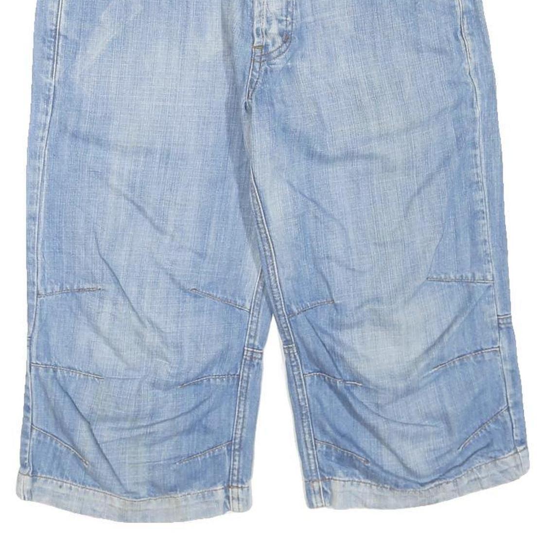 FISHBONE Mens Shorts Blue Casual M W34 Cotton Blend Denim Style