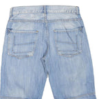 FISHBONE Mens Shorts Blue Casual M W34 Cotton Blend Denim Style