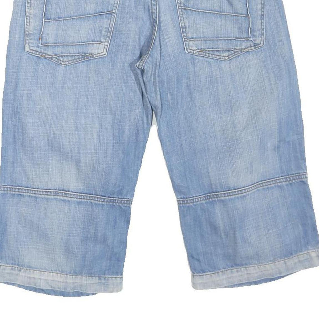 FISHBONE Mens Shorts Blue Casual M W34 Cotton Blend Denim Style