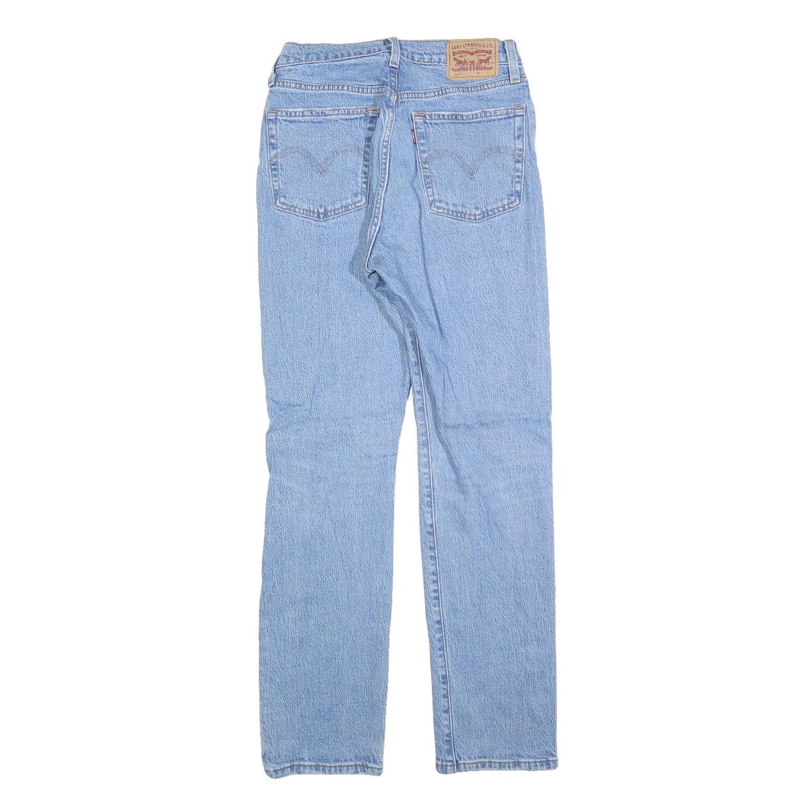 LEVI'S 501 Womens Regular Fit Straight Denim Light W24 L30 Classic Button Jeans