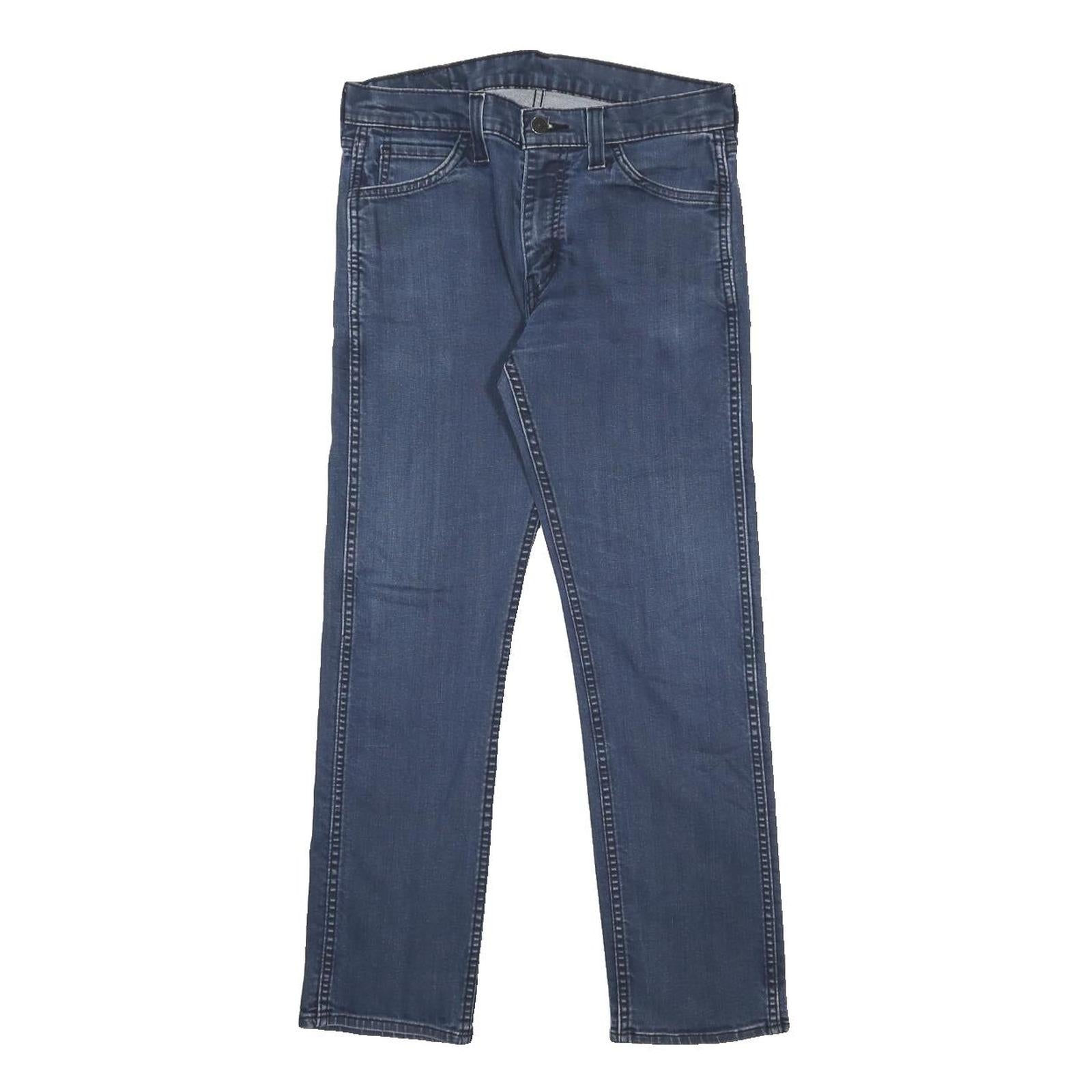LEVI'S 513 Mens Slim Blue Denim Raw W30 L27 Slim Fit Jeans Cotton Blend