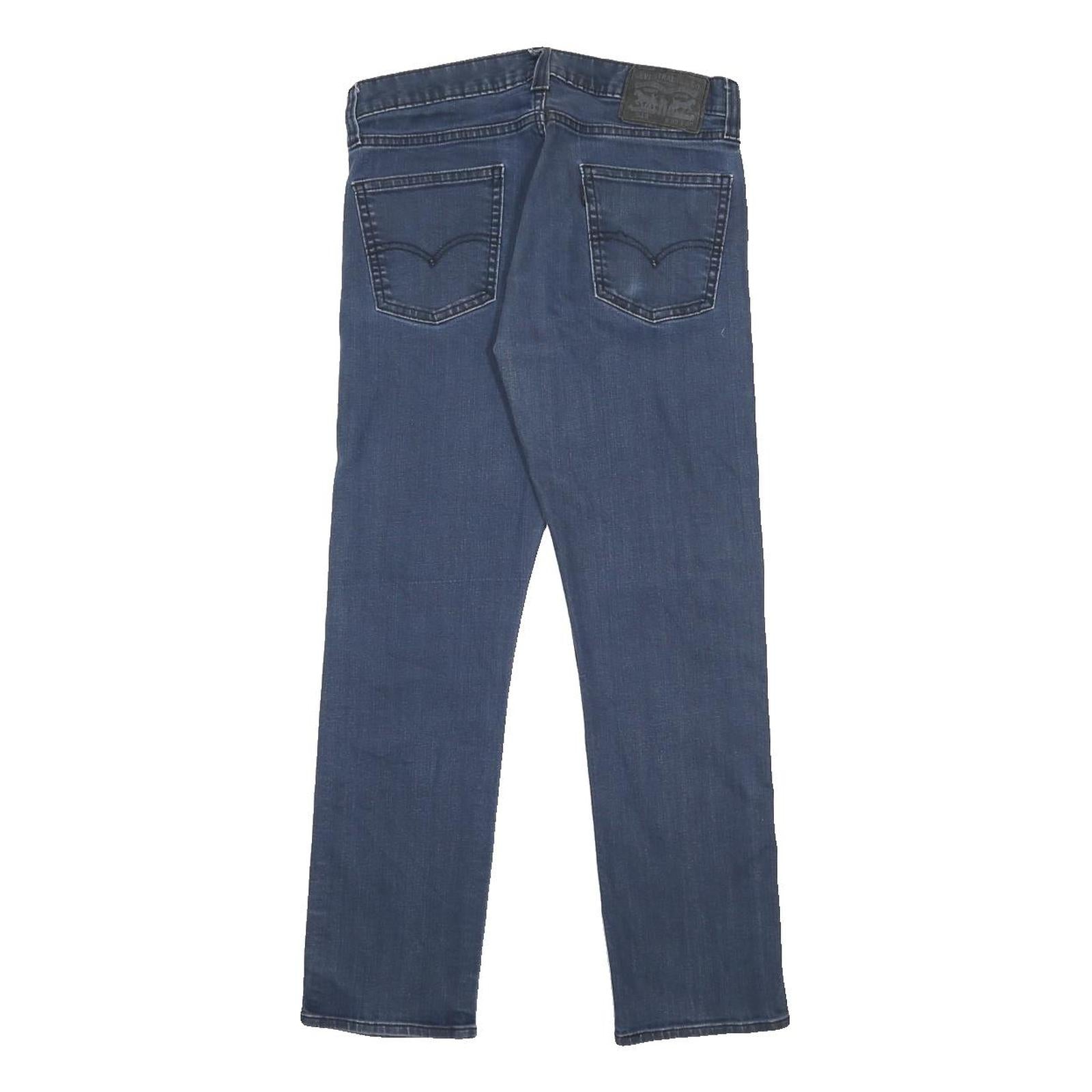 LEVI'S 513 Mens Slim Blue Denim Raw W30 L27 Slim Fit Jeans Cotton Blend