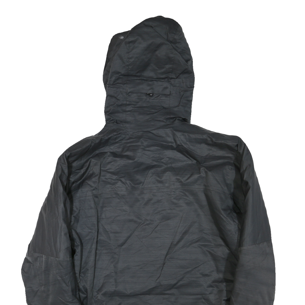 HELLY HANSEN Mens Black Outdoor Jacket M Polyester Blend Zip Hooded Plain Casual