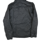 HELLY HANSEN Mens Black Outdoor Jacket M Polyester Blend Zip Hooded Plain Casual