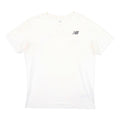 NEW BALANCE Mens White Graphic T-Shirt L Short Sleeve Crew Neck Cotton Blend