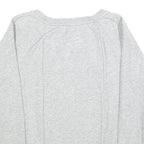 CALVIN KLEIN Womens Grey Sweatshirt Crew Neck S Logo Trim Pullover Cotton Blend
