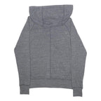 NIKE Mens Grey Full Zip Hoodie S Just Do It Logo Casual Sportswear Cotton Blend