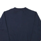 CHAMPION Mens Navy Blue Crew Neck S Cotton Blend Logo Sweatshirt Casual