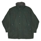WOOLRICH Mens Green Cotton Blend Jacket L Outerwear Zip Pocket Casual Classic