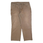 DICKIES Mens Jeans Beige Regular Straight Denim W36 L27 Workwear Cotton Blend