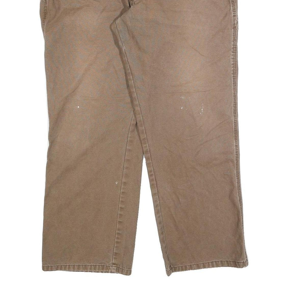 DICKIES Mens Jeans Beige Regular Straight Denim W36 L27 Workwear Cotton Blend