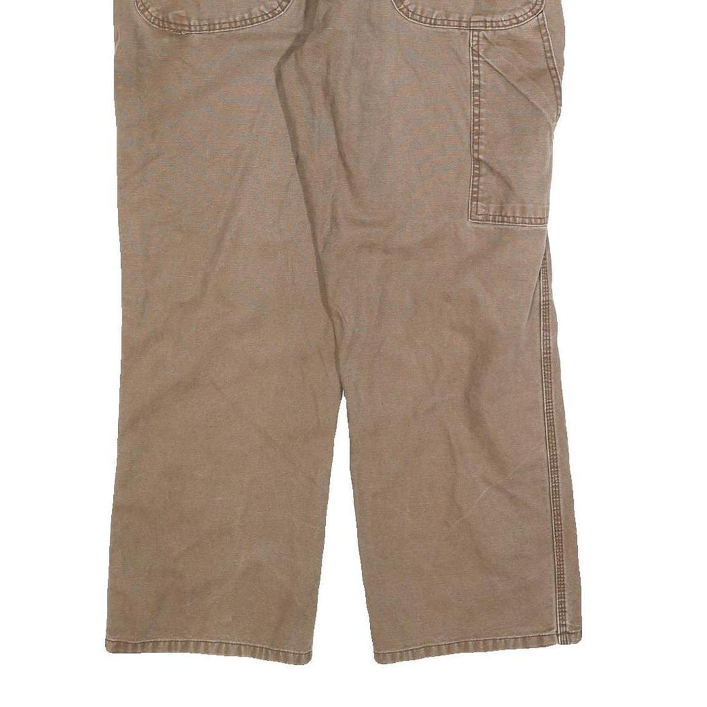 DICKIES Mens Jeans Beige Regular Straight Denim W36 L27 Workwear Cotton Blend