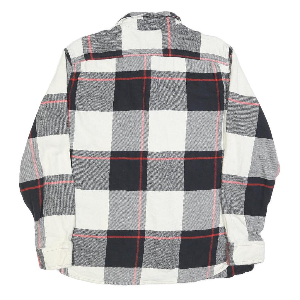 LEVI'S Mens Black & White Check Shirt L Cotton Blend Long Sleeve