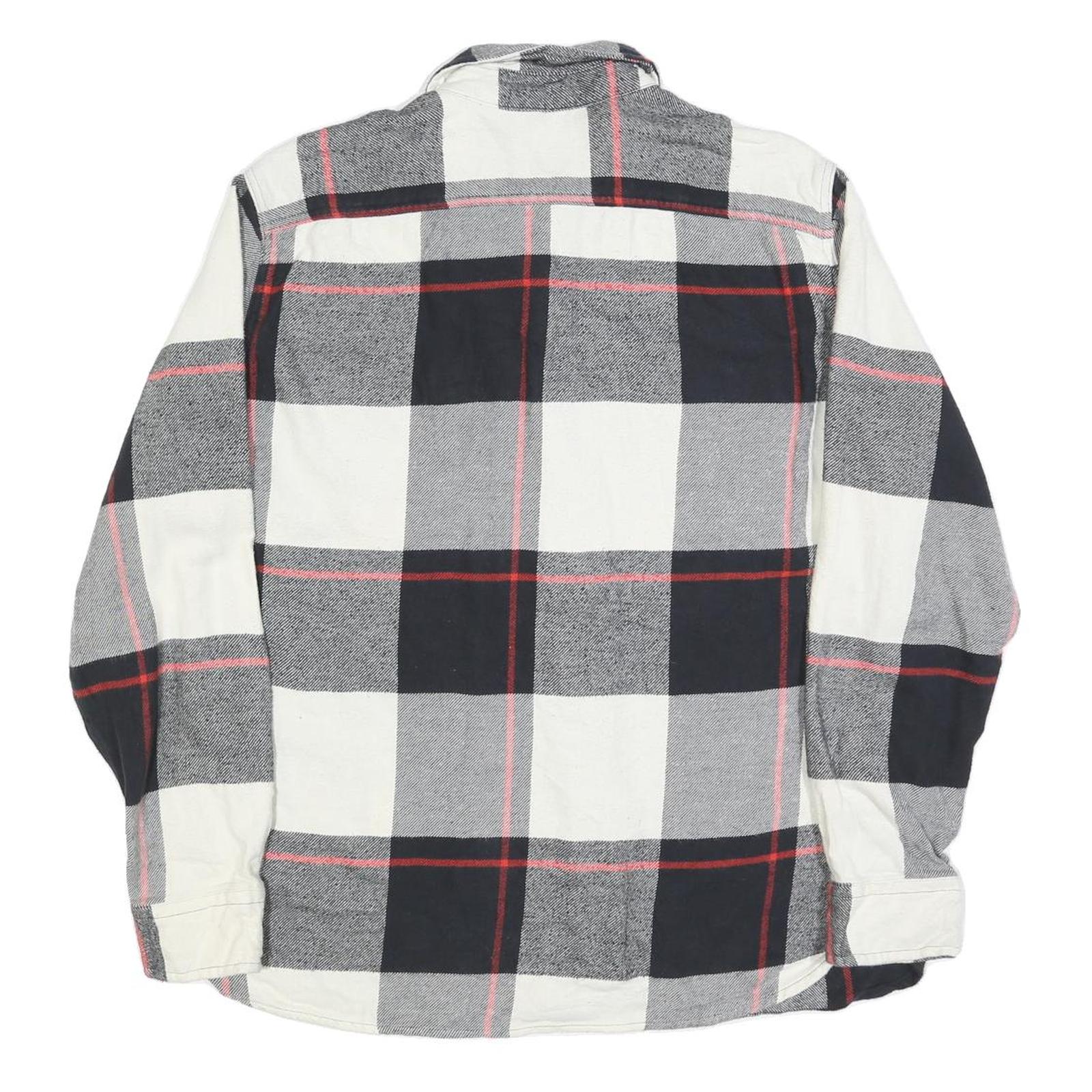 LEVI'S Mens Black & White Check Shirt L Cotton Blend Long Sleeve