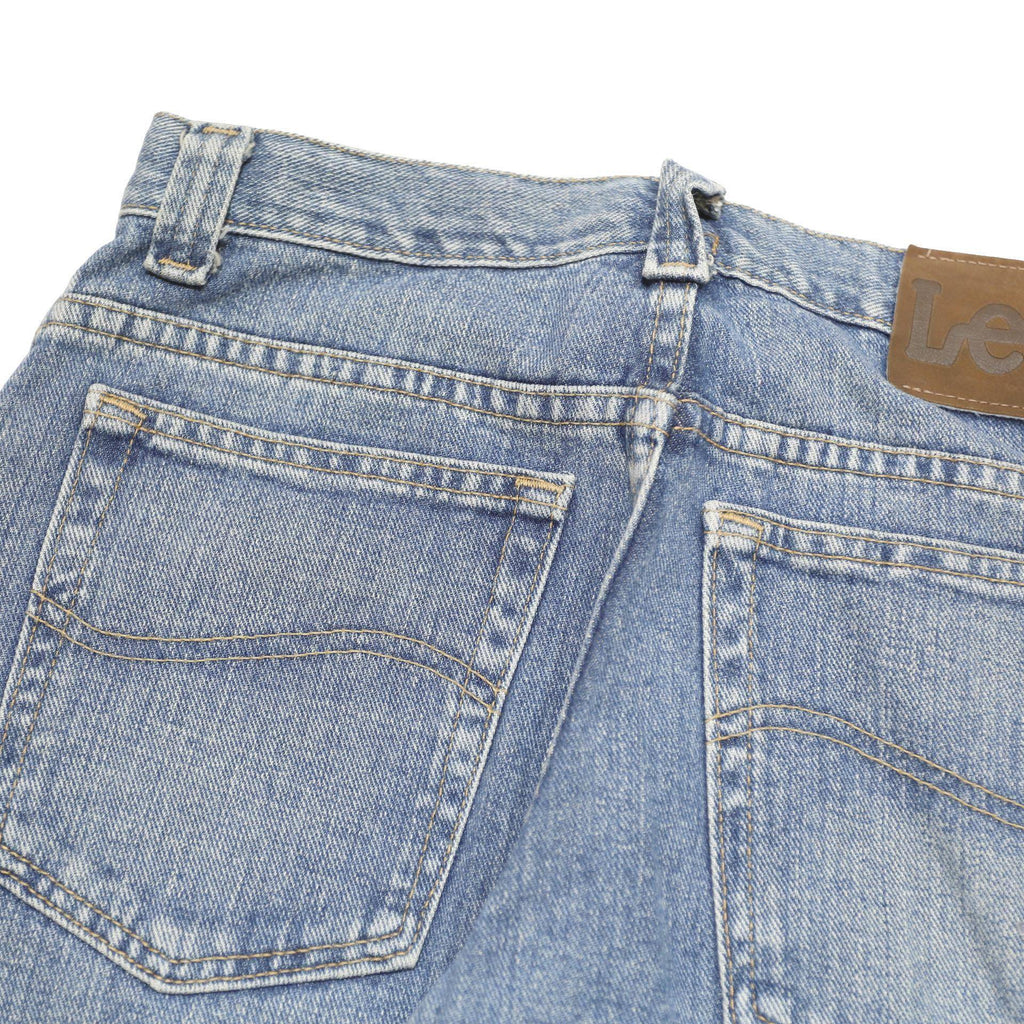 LEE Boys Regular Fit Blue Denim Jeans Cotton Blend W28 L28 Button Closure