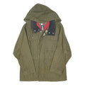 TOMMY HILFIGER Girls Green Jacket S Cotton Blend Plain Hooded Zip Casual
