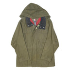 TOMMY HILFIGER Girls Green Jacket S Cotton Blend Plain Hooded Zip Casual