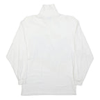 MASER Womens White Graphic Pullover Sweatshirt M 1/4 Zip Casual Warm