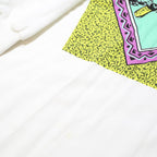 MASER Womens White Graphic Pullover Sweatshirt M 1/4 Zip Casual Warm