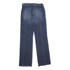 GUESS Womens Blue Regular Fit Straight Denim Medium Wash Jeans W32 L34 Button