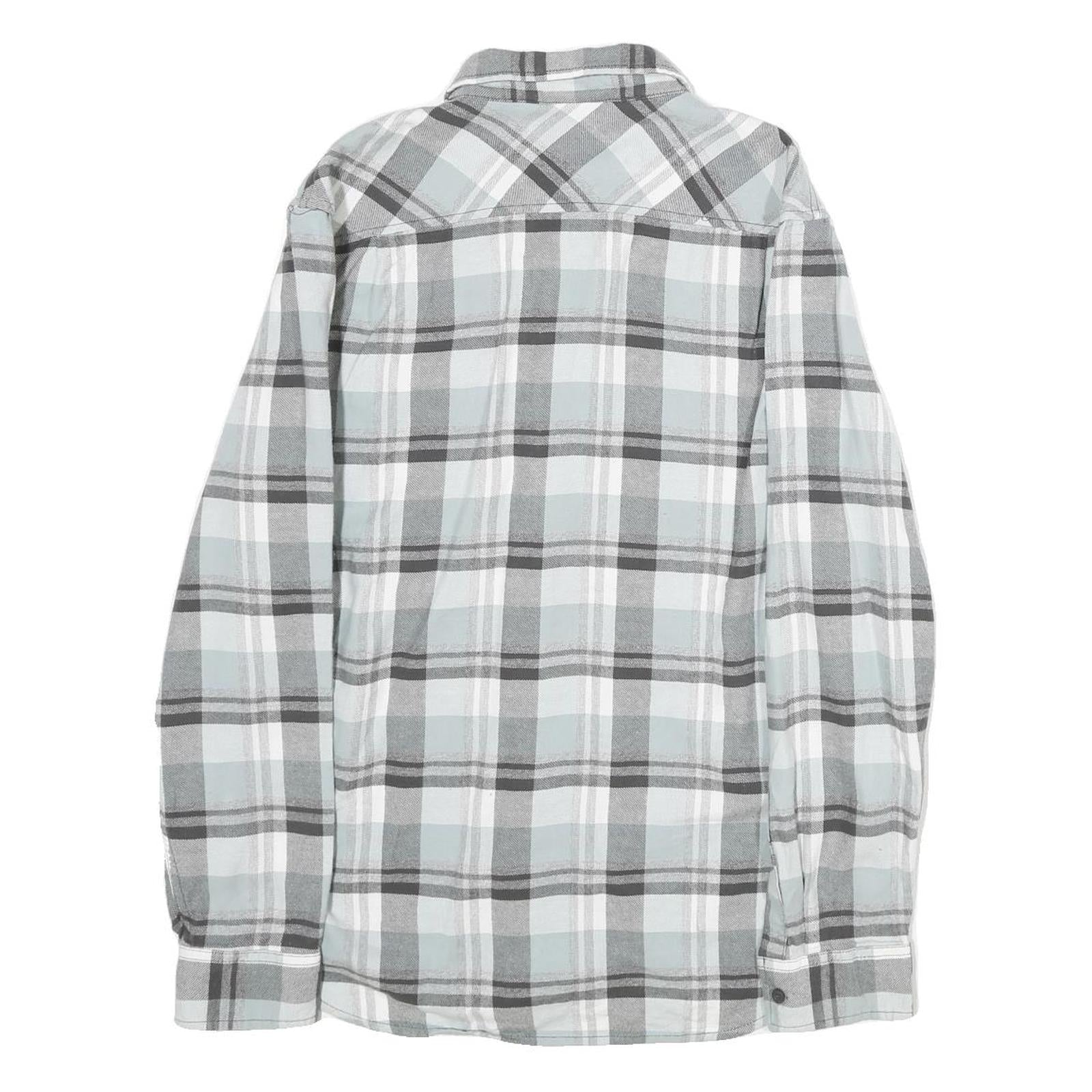 VANS Mens Blue & Grey Check Shirt M Long Sleeve Cotton Casual Button Up