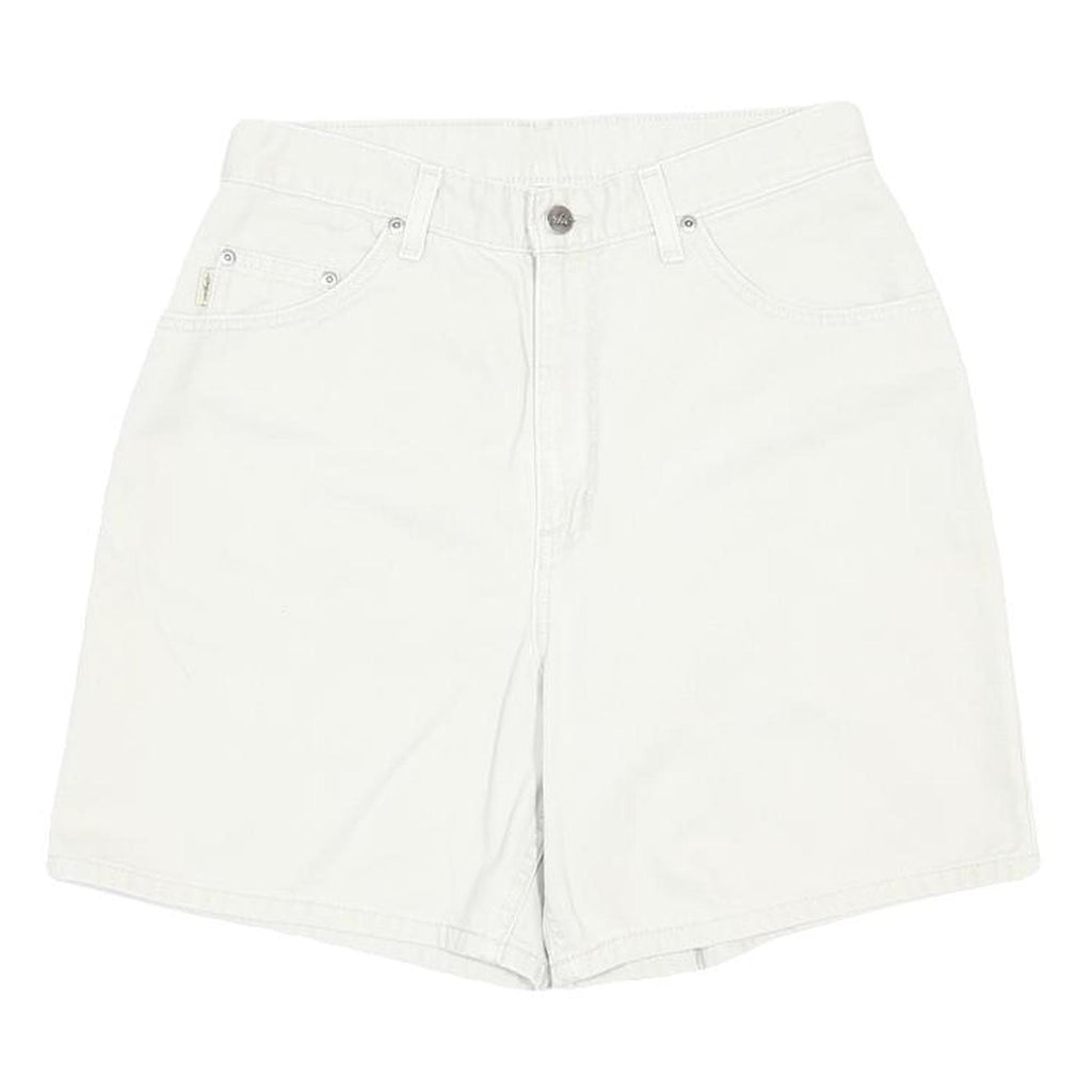 CHIC Womens Shorts White Casual Classic M W28 Cotton Blend Comfortable