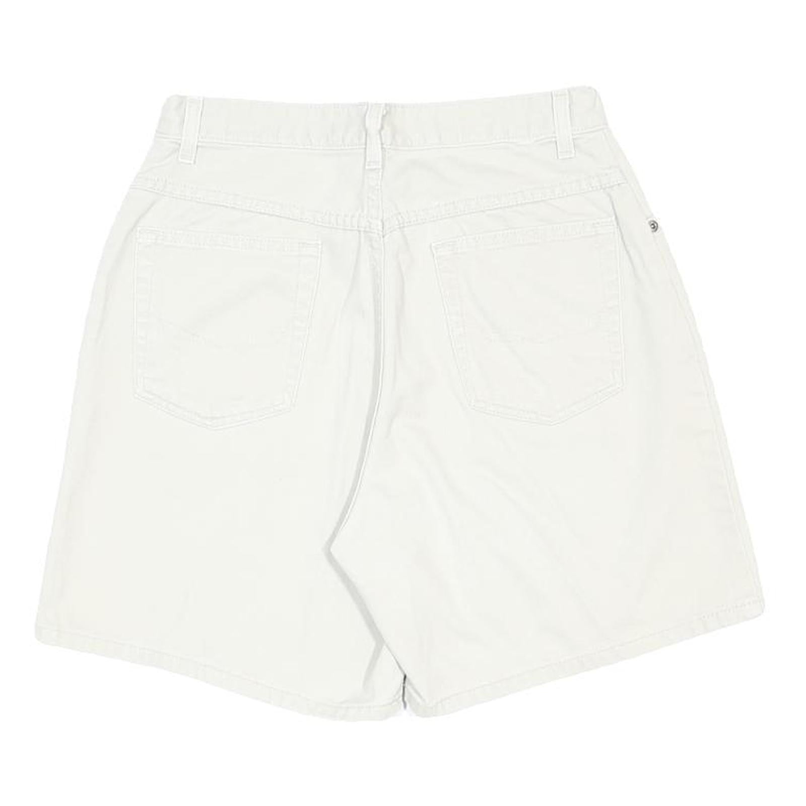CHIC Womens Shorts White Casual Classic M W28 Cotton Blend Comfortable