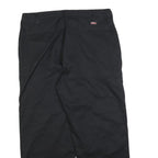 DICKIES Mens Cotton Blend Black Regular Fit Straight Leg Trousers W38 L30