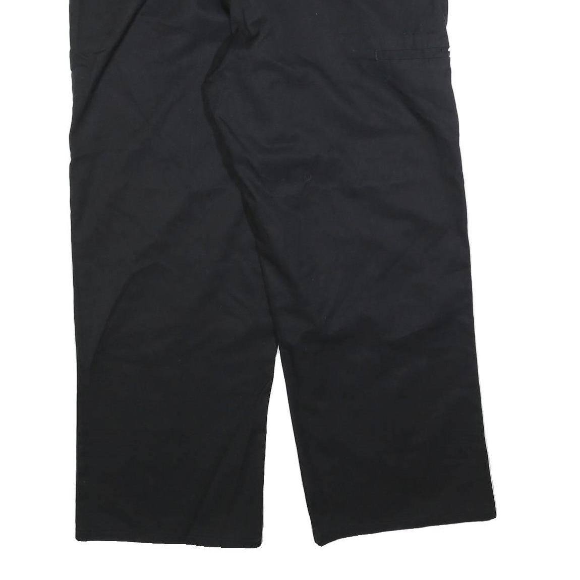 DICKIES Mens Cotton Blend Black Regular Fit Straight Leg Trousers W38 L30