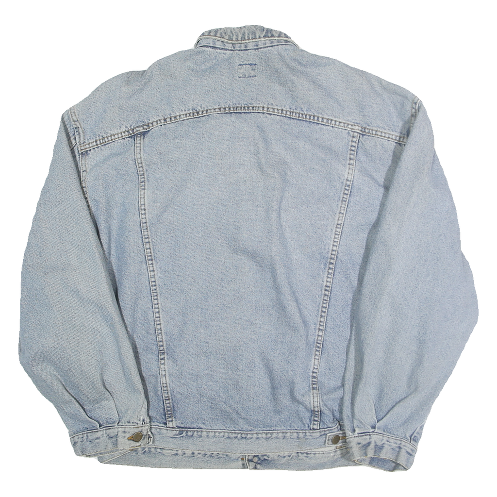 LEE Mens Blue Denim Jacket L Cotton Button Closure Classic Fit Casual