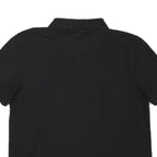 NAUTICA Mens Black Short Sleeve Plain Polo Shirt L Cotton Blend Classic