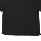 NAUTICA Mens Black Short Sleeve Plain Polo Shirt L Cotton Blend Classic