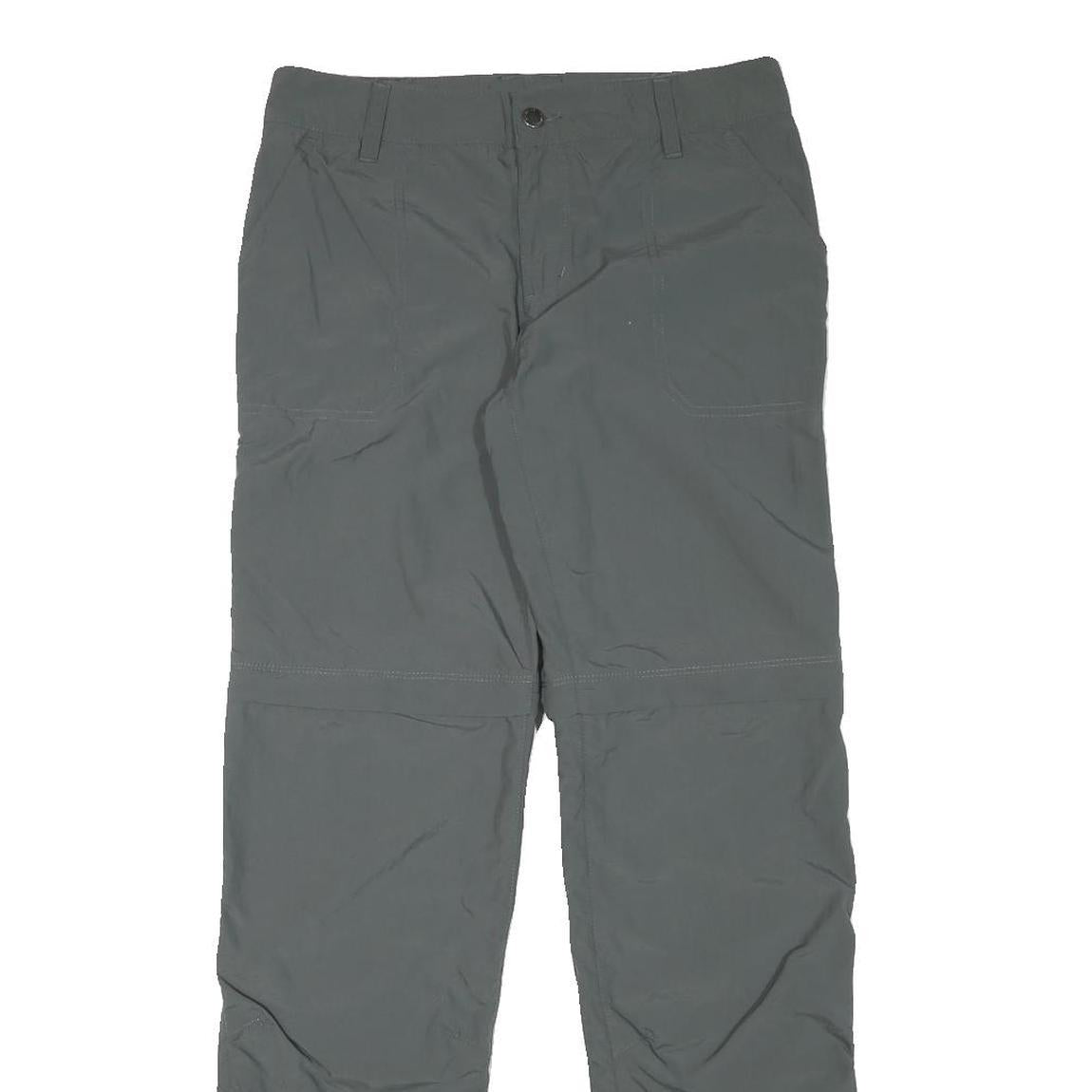 COLUMBIA Womens Grey Regular Fit Straight Leg Polyester Blend Trousers W30 L32