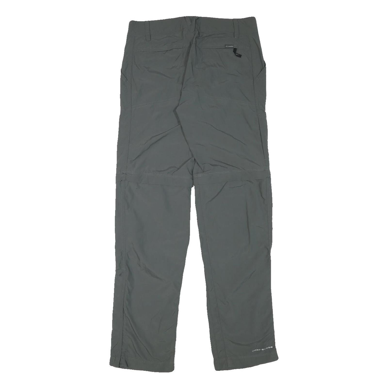 COLUMBIA Womens Grey Regular Fit Straight Leg Polyester Blend Trousers W30 L32