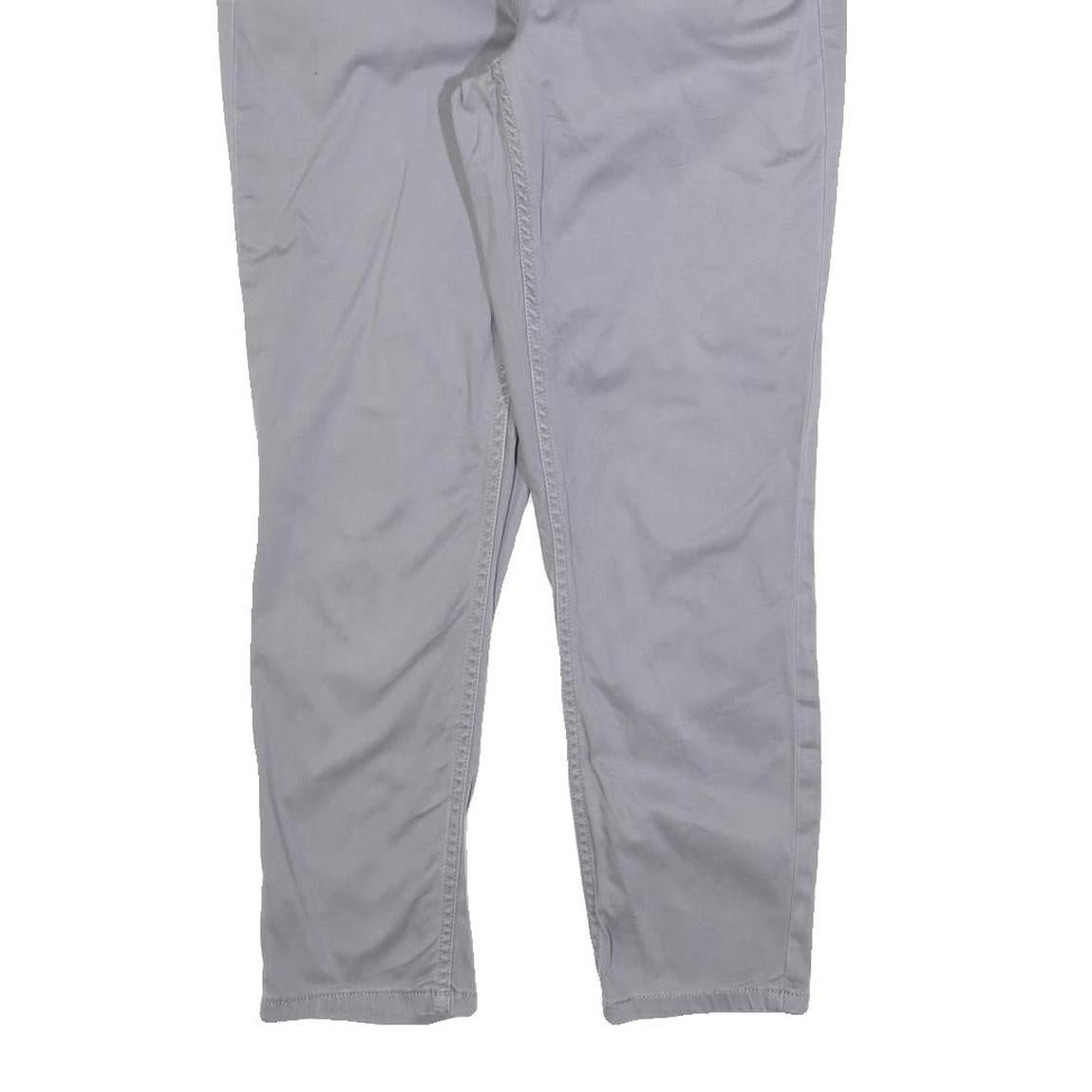 CALVIN KLEIN JEANS Womens Cotton Blend Grey Slim Slim Leg Trousers W32 L26