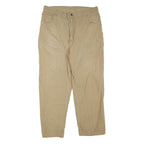 CARHARTT Mens Cotton Blend Beige Regular Fit Straight Leg Trousers W36 L27