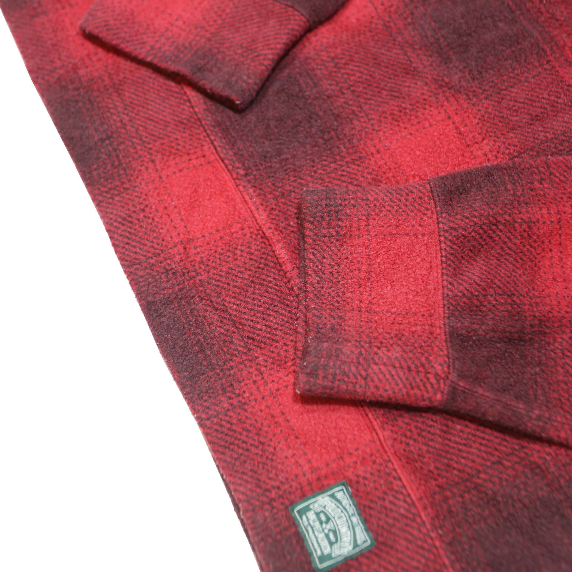 POLO RALPH LAUREN Mens Red & Black Checked Hoodie M Cotton Blend Pullover