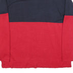 TOMMY HILFIGER Womens Navy & Red Plain Jumper Crew Neck Basic Knit L