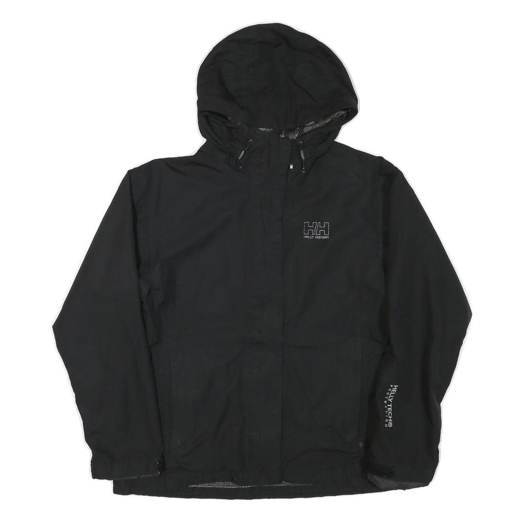 HELLY HANSEN Womens Black Helly Tech Jacket M Polyester Blend Zip Hooded Outdoor