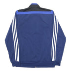 ADIDAS Mens Blue Black Track Jacket S Polyester Zip Sportswear