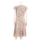 LAURA ASHLEY Womens Fit & Flare Dress Grey Viscose Floral Knee Length UK 10