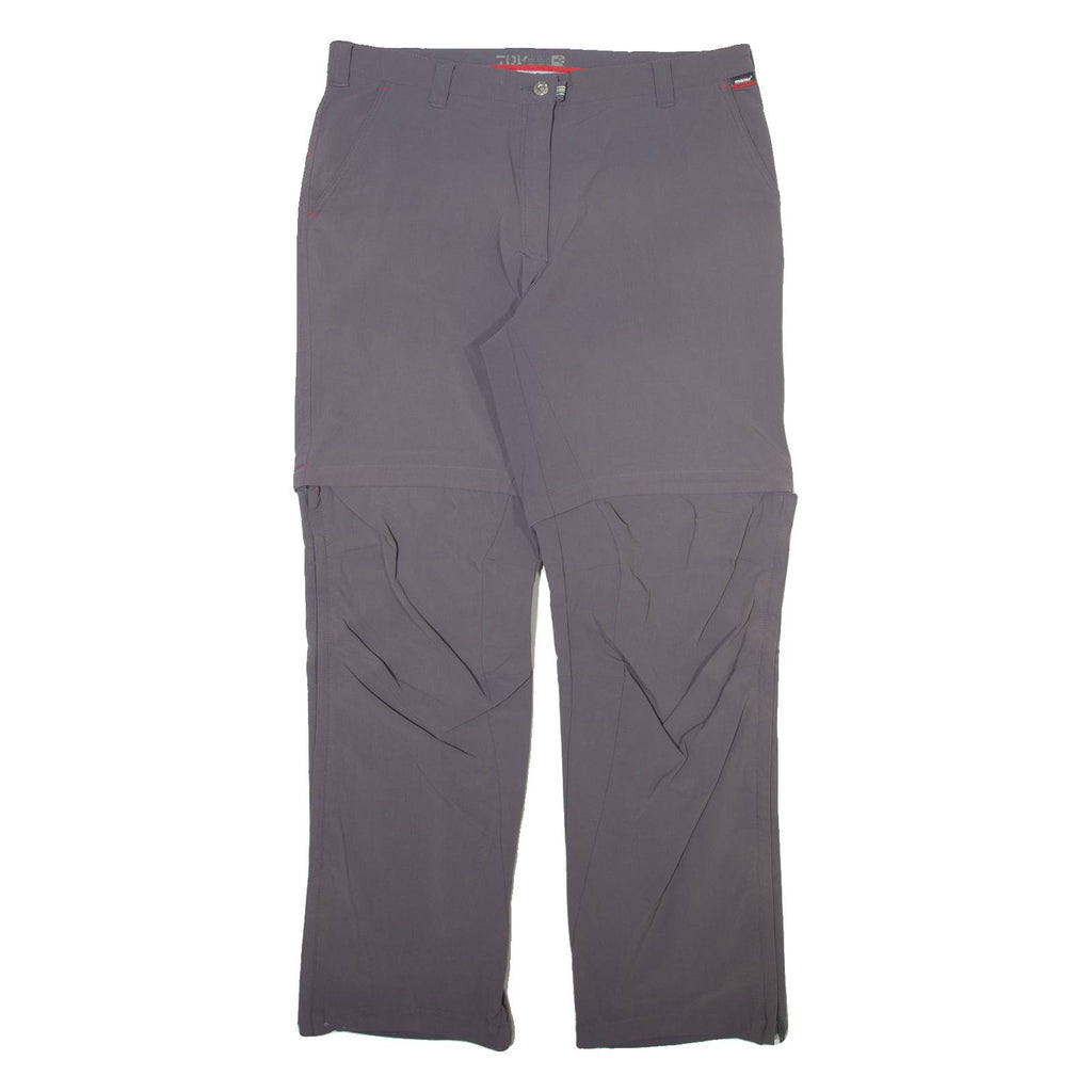 MAIER SPORTS Detachable Legs Womens Trousers Grey Straight Nylon W34 L30