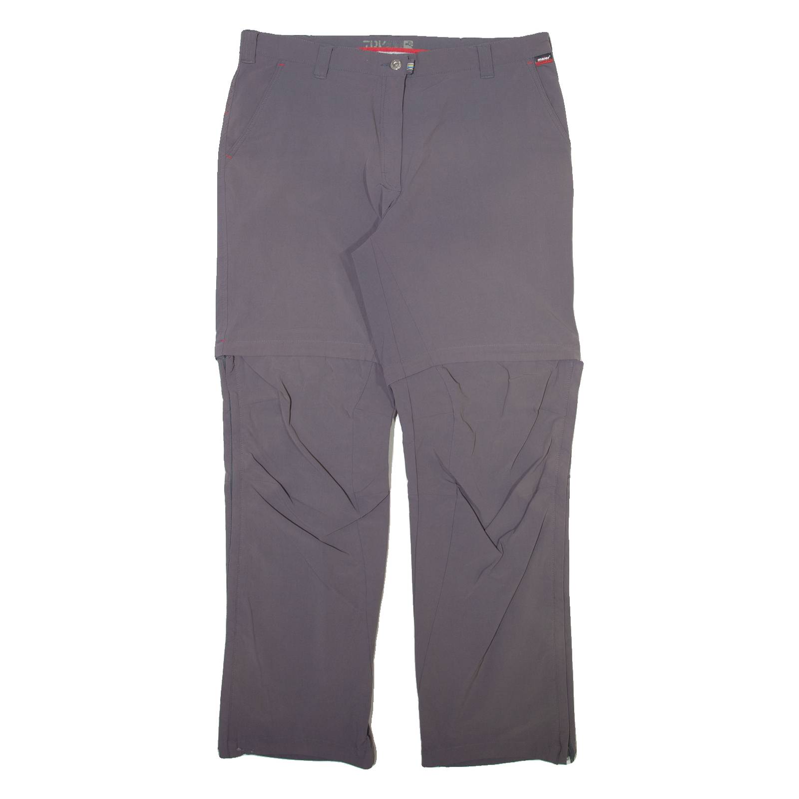 MAIER SPORTS Detachable Legs Womens Trousers Grey Straight Nylon W34 L30