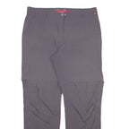 MAIER SPORTS Detachable Legs Womens Trousers Grey Straight Nylon W34 L30