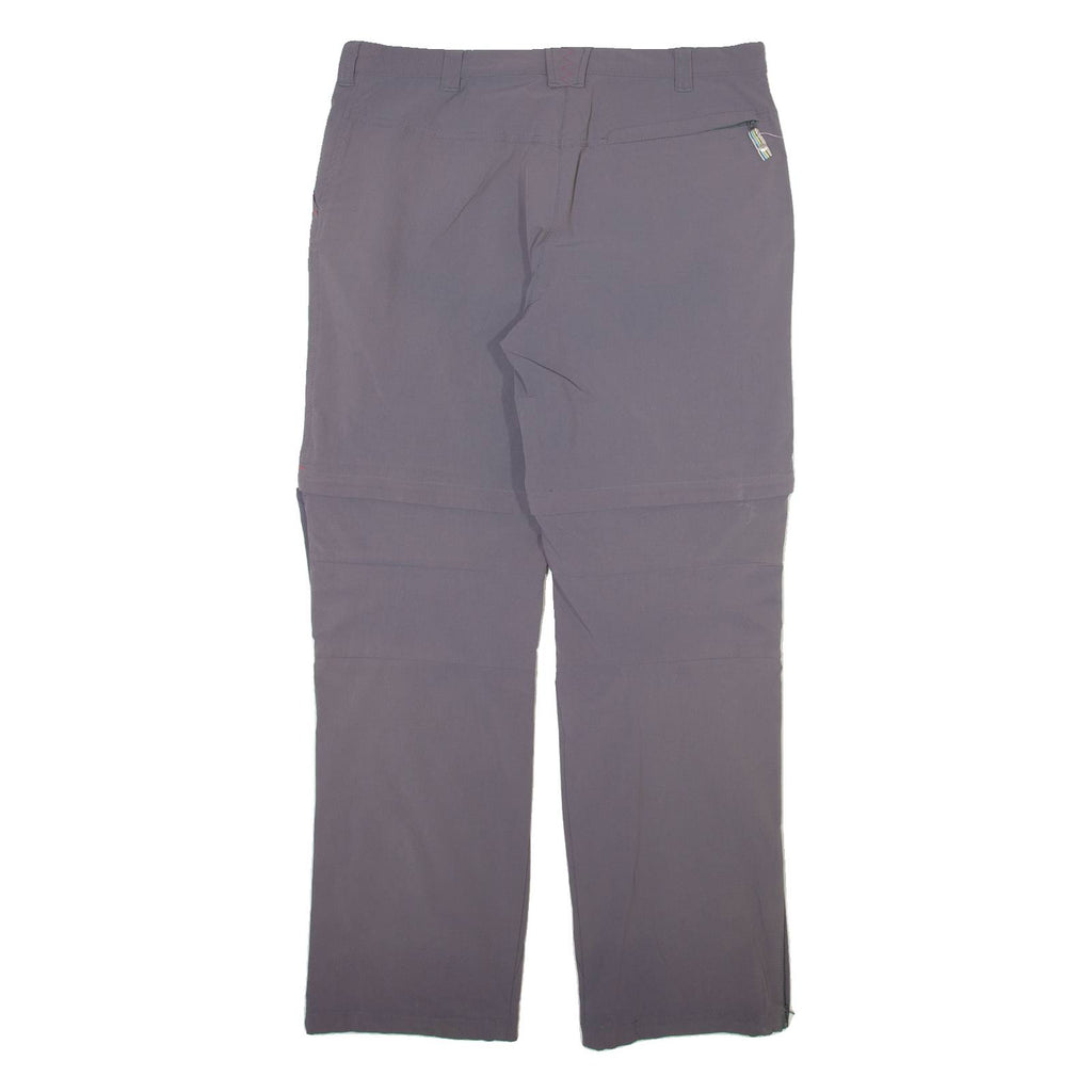 MAIER SPORTS Detachable Legs Womens Trousers Grey Straight Nylon W34 L30