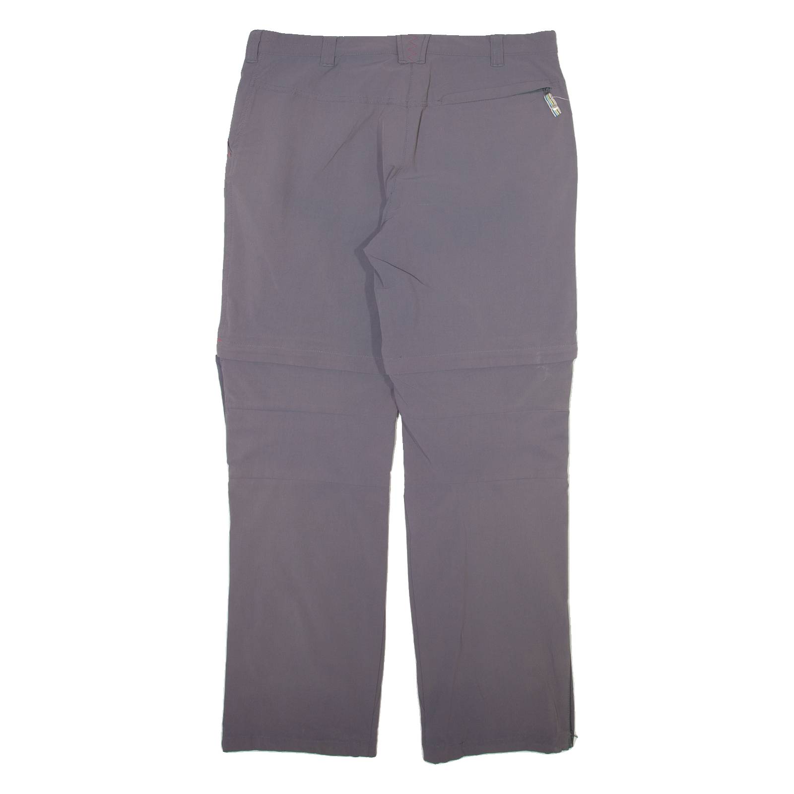 MAIER SPORTS Detachable Legs Womens Trousers Grey Straight Nylon W34 L30