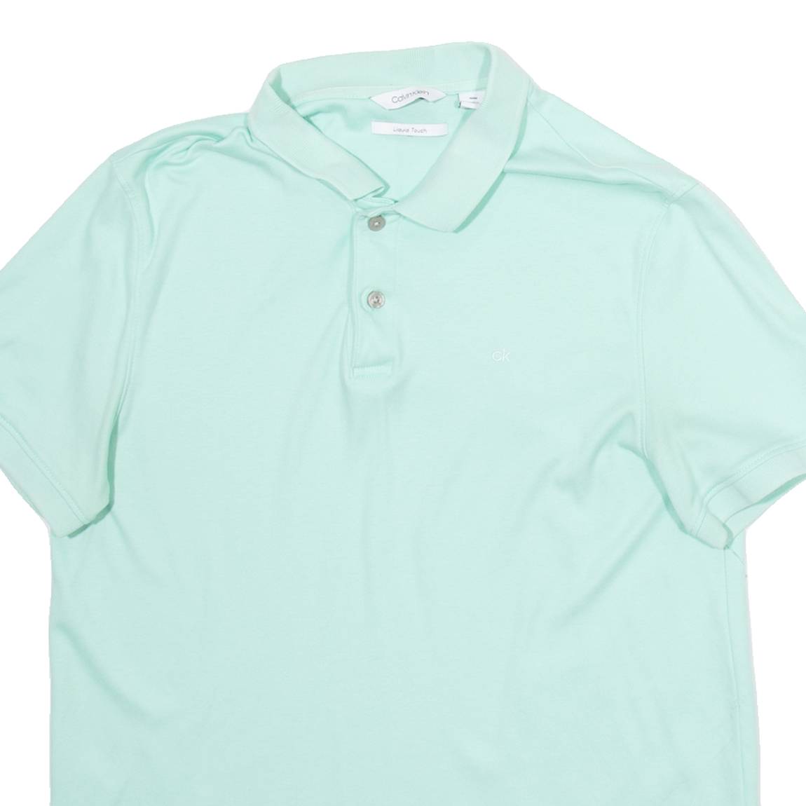CALVIN KLEIN Mens Polo Shirt Green M