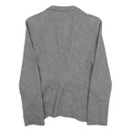 ZARA BASIC Womens Grey Wool Blend Blazer XS Button Closure Tailored Jacket Wool