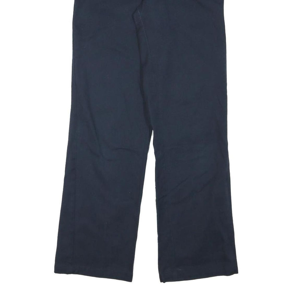 DICKIES Mens Cotton Blend Navy Regular Fit Straight Leg Trousers W27 L30
