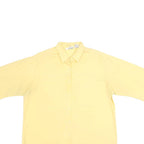 GOLDEN WINGS Womens Yellow Shirt L Cotton Blend Casual Button Down